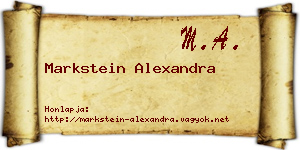 Markstein Alexandra névjegykártya